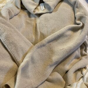 Lululemon Merino Wool-Blend Sweater – Size 14, Oatmeal/Beige